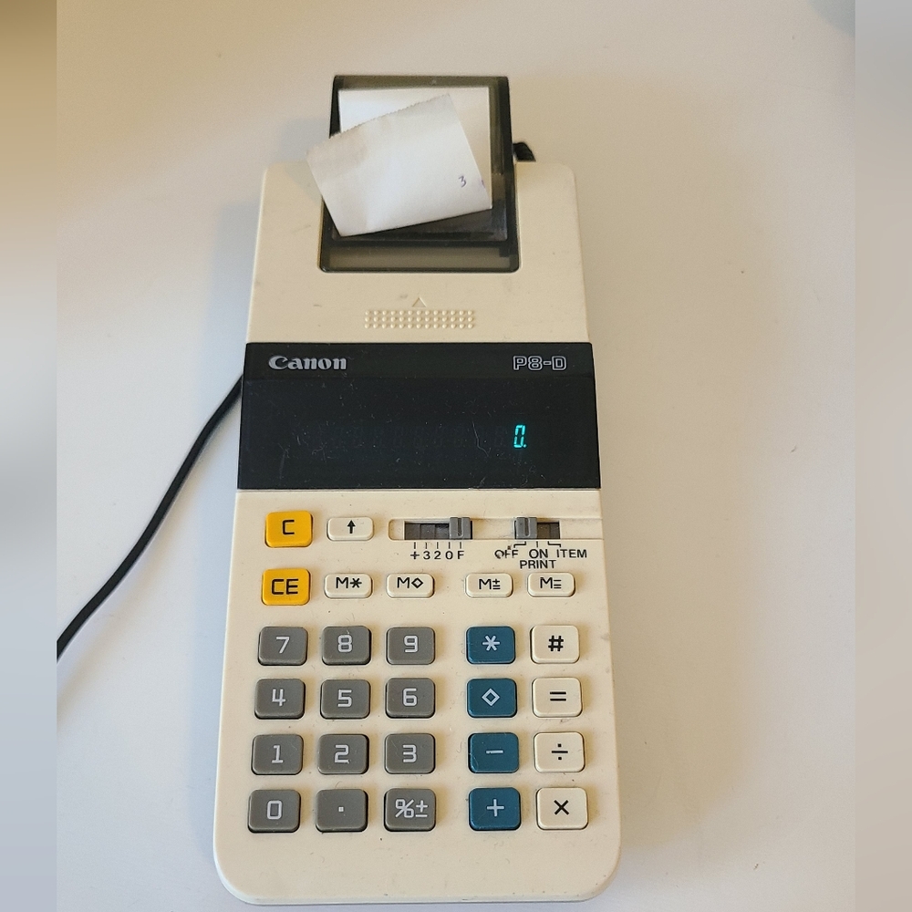 Canon Printing Calculator with Paper Roll